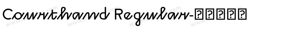 Courthand Regular字体转换